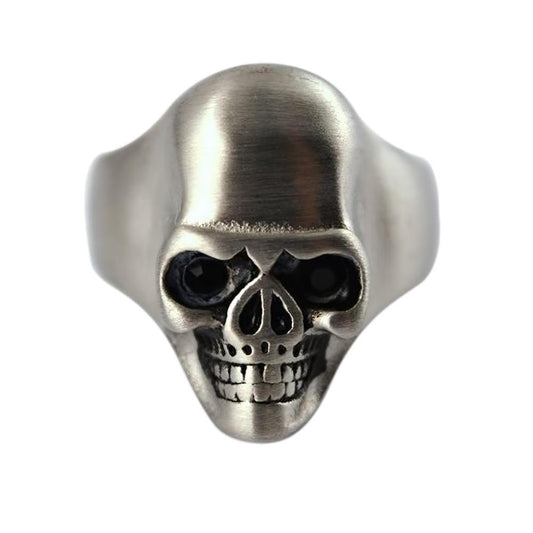 Gents Brushed Ring Stainless Steel Motorcycle Biker Ring