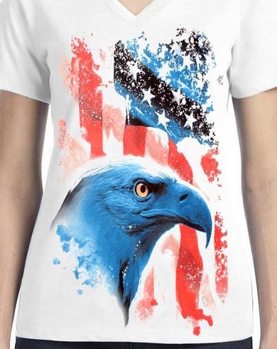 Badass Jewelry American Icon Ladies' White T-shirt
