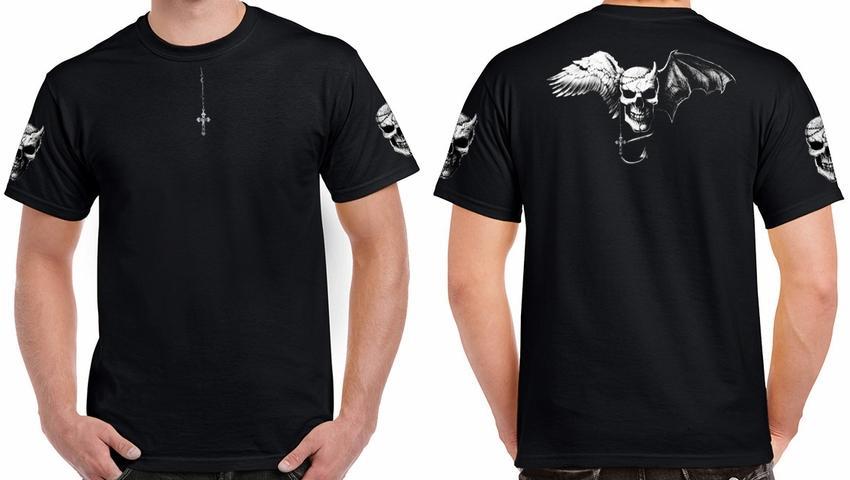 Badass Jewelry Demon Angel Men's Black T-shirt