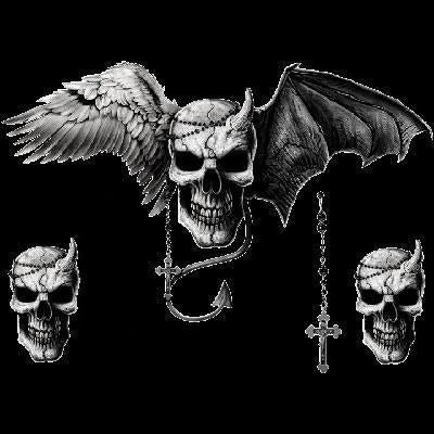 Badass Jewelry Demon Angel Men's Black T-shirt