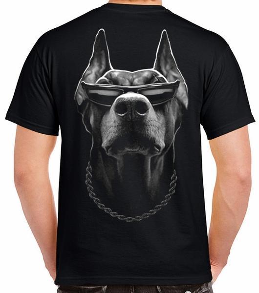 Badass Jewelry Doberman Men's Black T-shirt