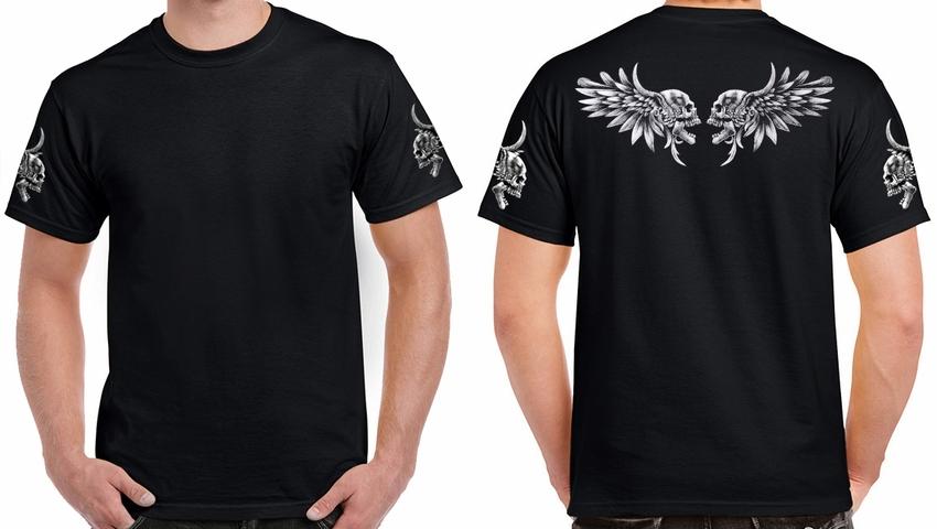Badass Jewelry Feathered Fury Men's Black T-shirt