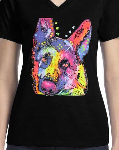 Badass Jewelry German Shepherd Ladies' Black T-shirt