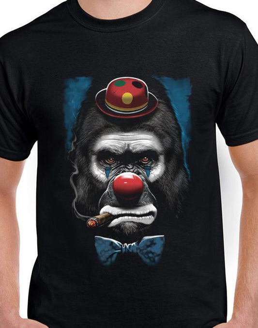 Badass Jewelry Gorilla Clown Men's Black T-shirt
