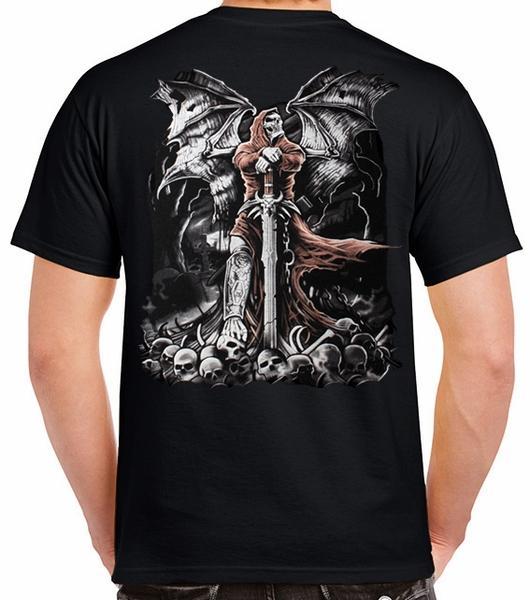 Badass Jewelry Gravestone Reaper Men's Black T-shirt