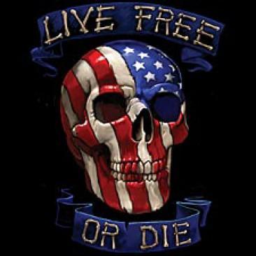 Badass Jewelry Live Free or Die Men's Black T-shirt