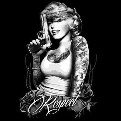 Badass Jewelry MM Respect Ladies' Black T-shirt