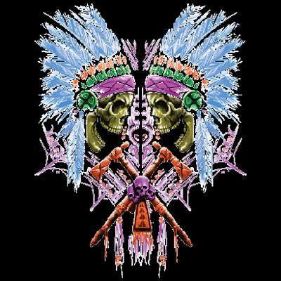 Badass Jewelry Neon Faceoff Men's Black T-shirt