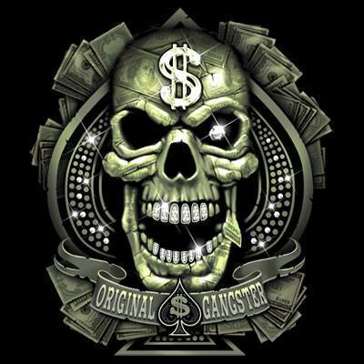 Badass Jewelry Original Gangster Men's Black T-shirt