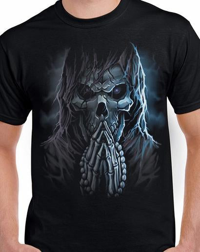 Badass Jewelry Praying Reaper Men's Black T-shirt