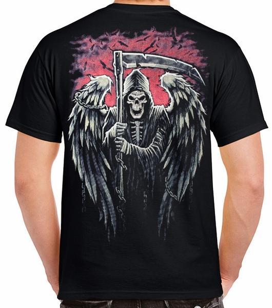 Badass Jewelry Reaper Chains Men's Black T-shirt