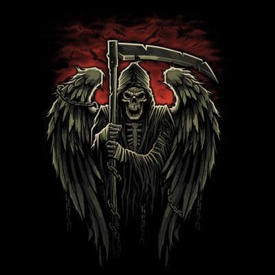 Badass Jewelry Reaper Chains Men's Black T-shirt