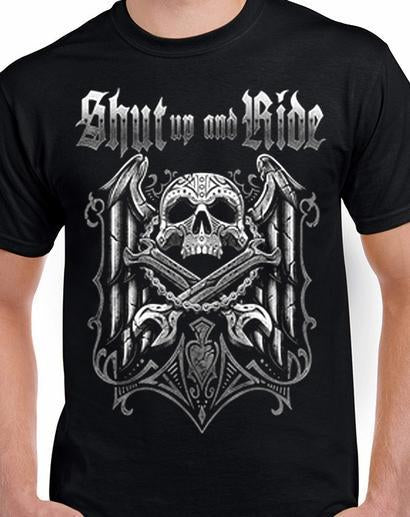 Badass Jewelry Shut Up & Ride Men's Black T-shirt