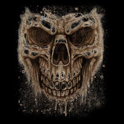 Badass Jewelry Stained Skull Men's White T-shirt