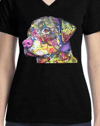 Badass Jewelry The Rottweiler Ladies' Black T-shirt