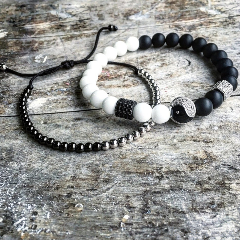 Yin Yang Paradox Bracelet 2pcs Set