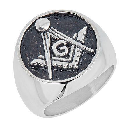 Stainless Steel Masonic Ring