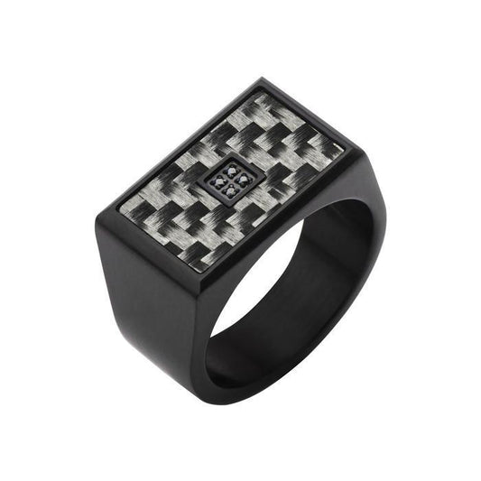 Black Ring with Black IP (Stainless Steel)