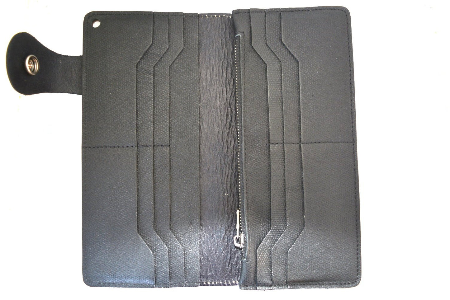 Leather Wallet Embossed White Stitching "Highest Quality Italian Leather"