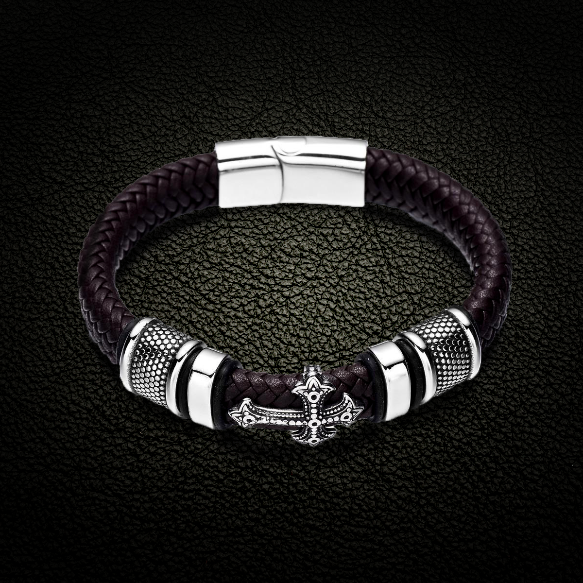 Forever Faith Leather Bracelet