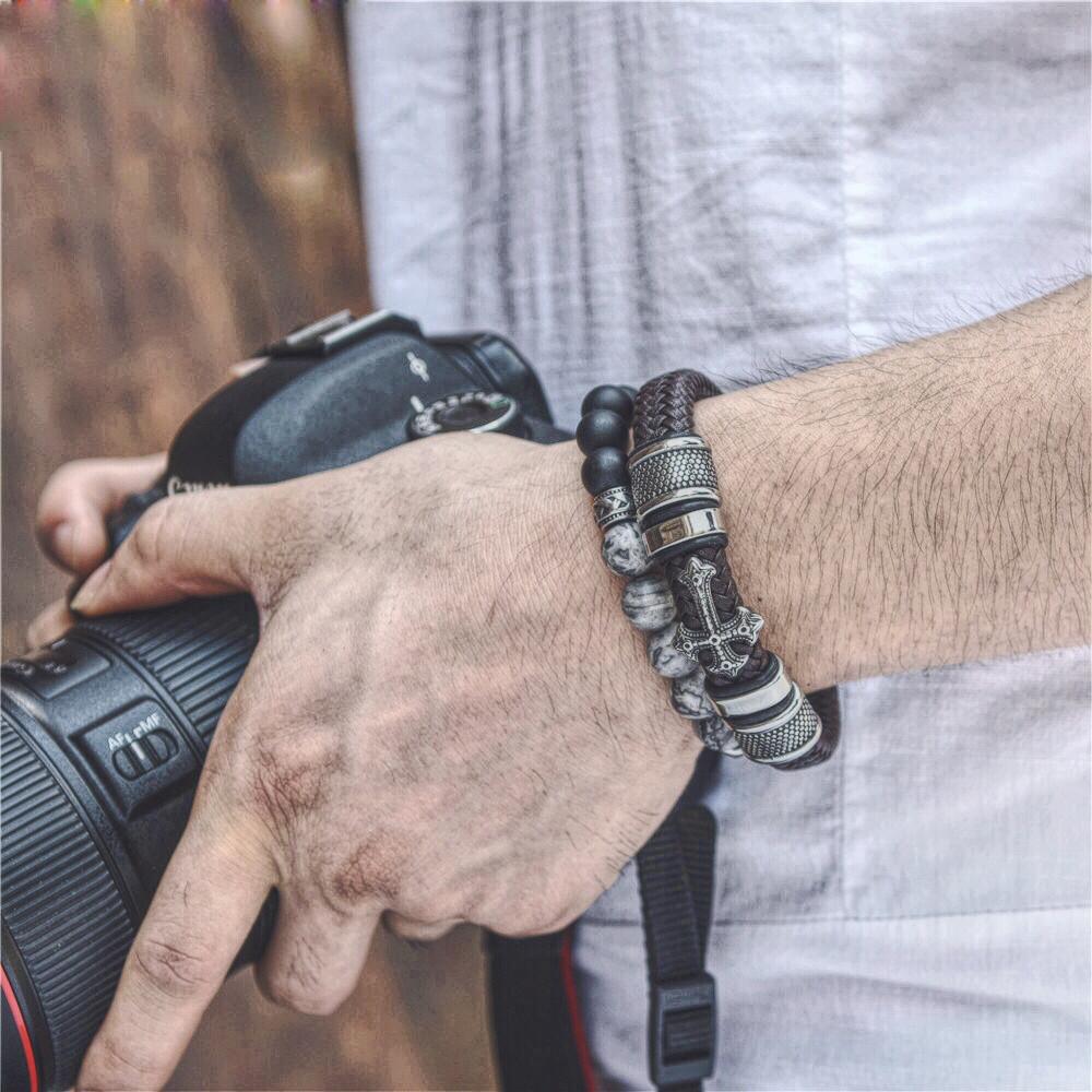 Forever Faith Leather Bracelet