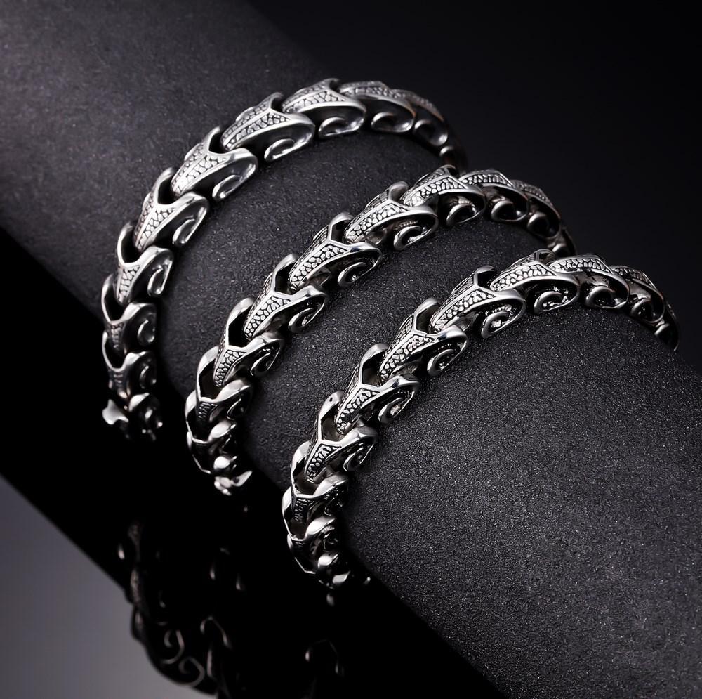 Wide Knight's Dragon Bracelet