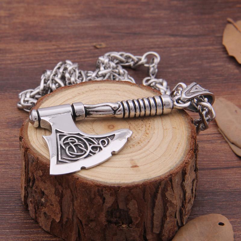 Viking Axe Bottle Opener Pendant Necklace