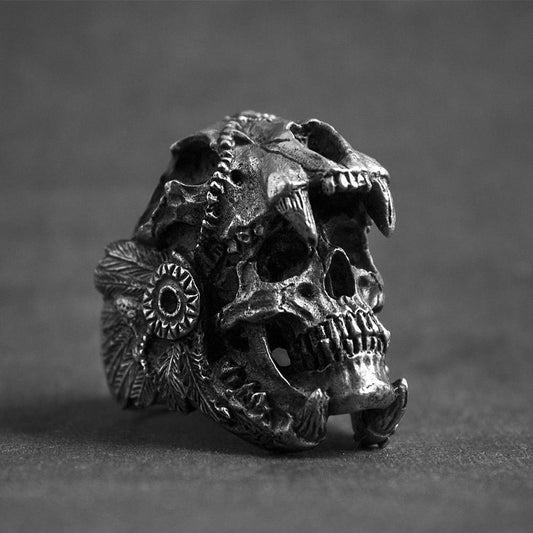 Aztec Jaguar Warrior Ring