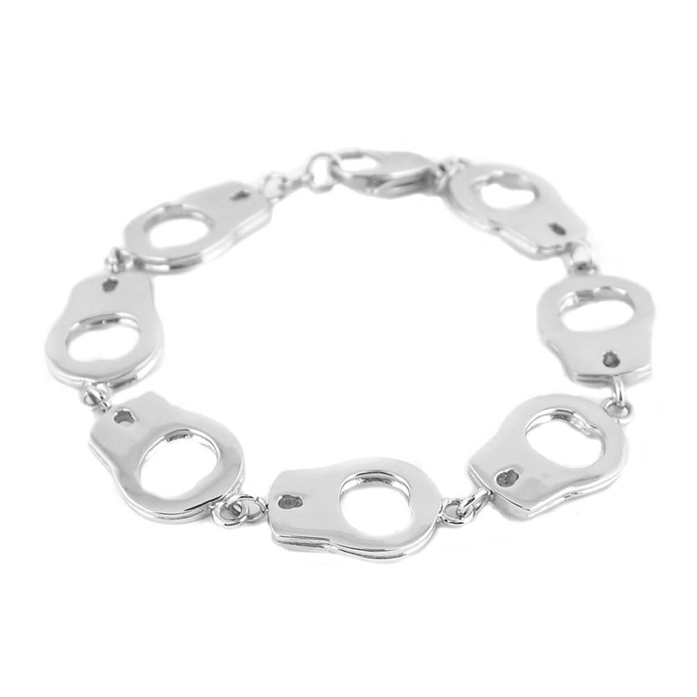 Gents Handcuff Bracelet Stainless Steel Motorcycle Jewelry