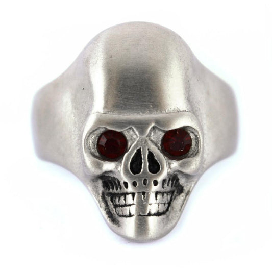 BRUSHED FINISH Ring Imitation Black Eyes Stainless Steel Solid Inside