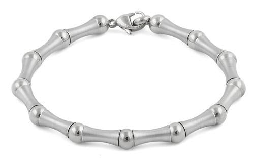 Stainless Steel Bead and Bar Bracelet