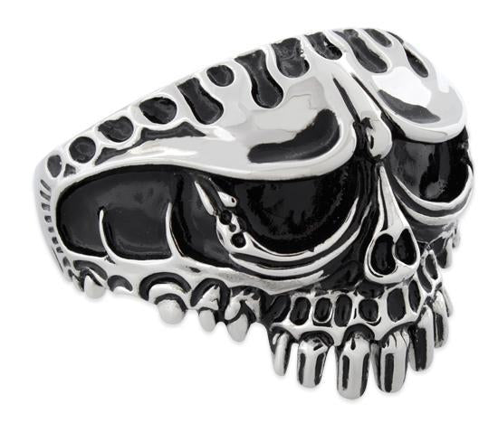 Stainless Steel Monster Skull Bangle Bracelet