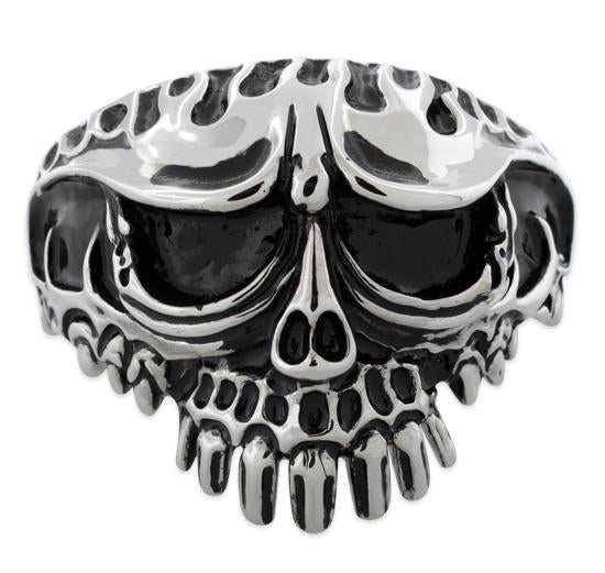 Stainless Steel Monster Skull Bangle Bracelet