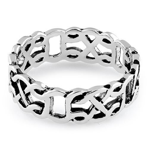 Sterling Silver Celtic Pattern Ring