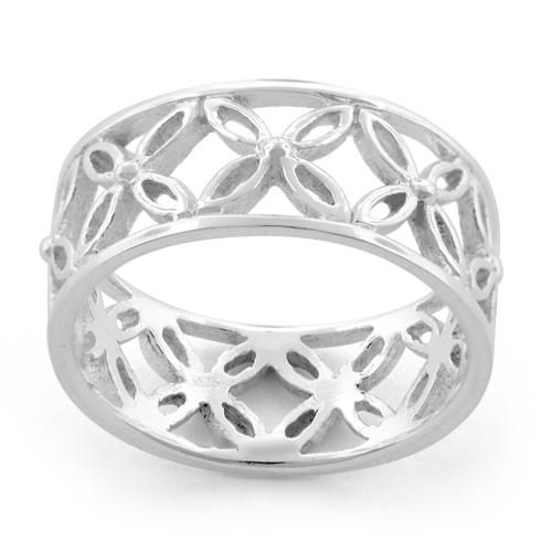 Sterling Silver Eternity Flower Ring