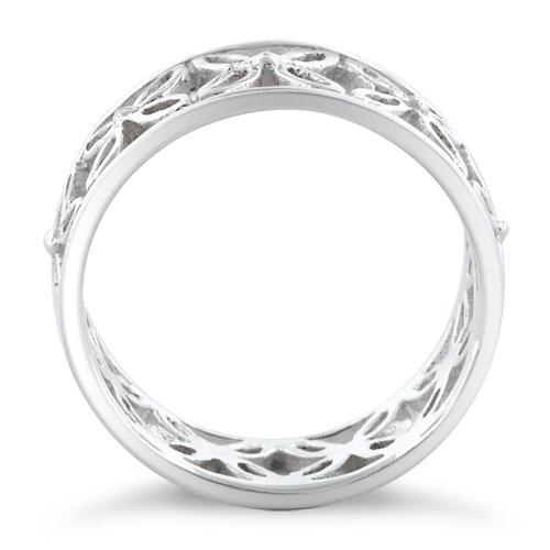 Sterling Silver Eternity Flower Ring