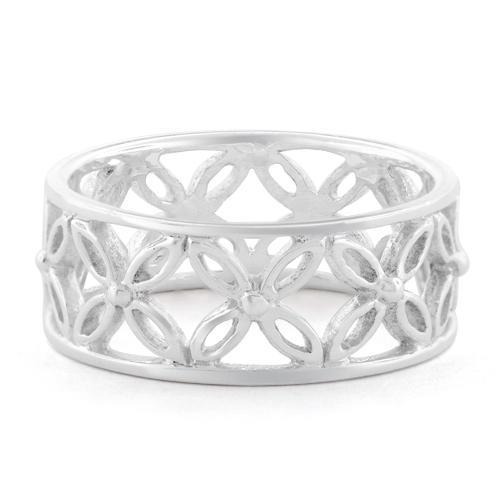 Sterling Silver Eternity Flower Ring