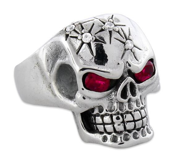 Sterling Silver Head Shots Skull Ring