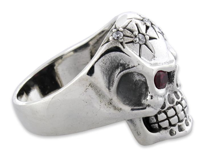 Sterling Silver Head Shots Skull Ring