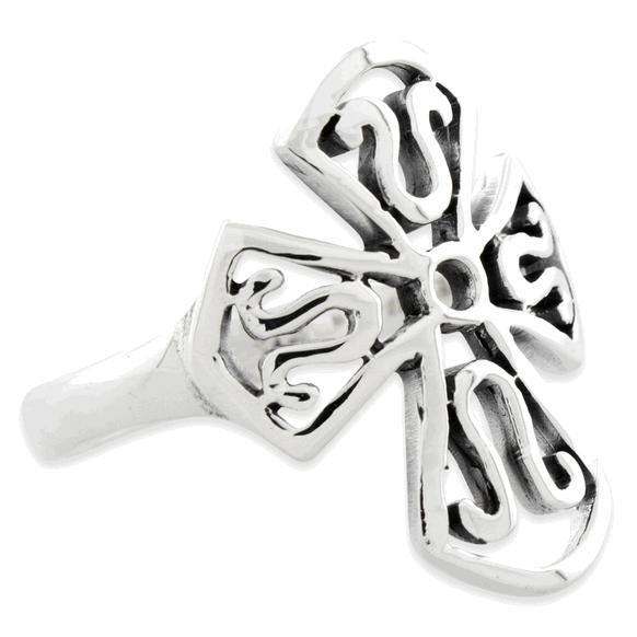 Sterling Silver Medieval Cross Ring