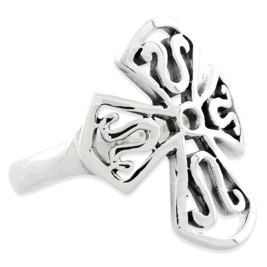 Sterling Silver Medieval Cross Ring
