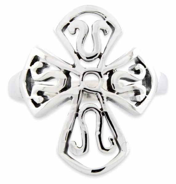 Sterling Silver Medieval Cross Ring