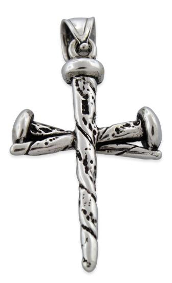 Sterling Silver Nail Cross Pendant