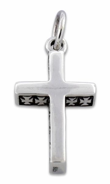 Sterling Silver Plain Iron Cross Pendant