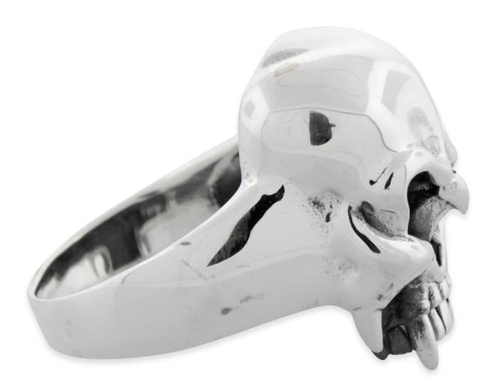 Sterling Silver Predator Skull Ring