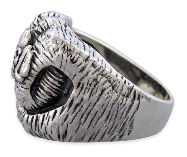 Sterling Silver Skull Fist Hand Ring