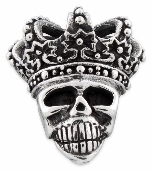 Sterling Silver The King Skull Pendant