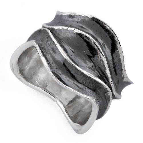 Sterling Silver Thich Wave Ring