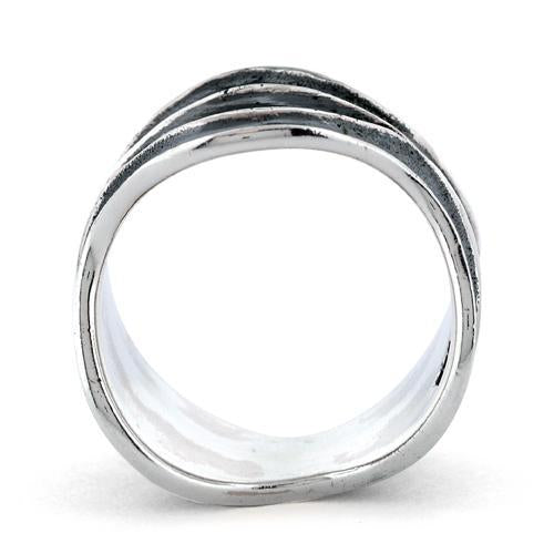 Sterling Silver Thich Wave Ring