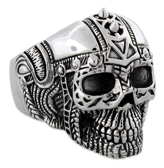 Sterling Silver Ancient Guard Skull Ring
